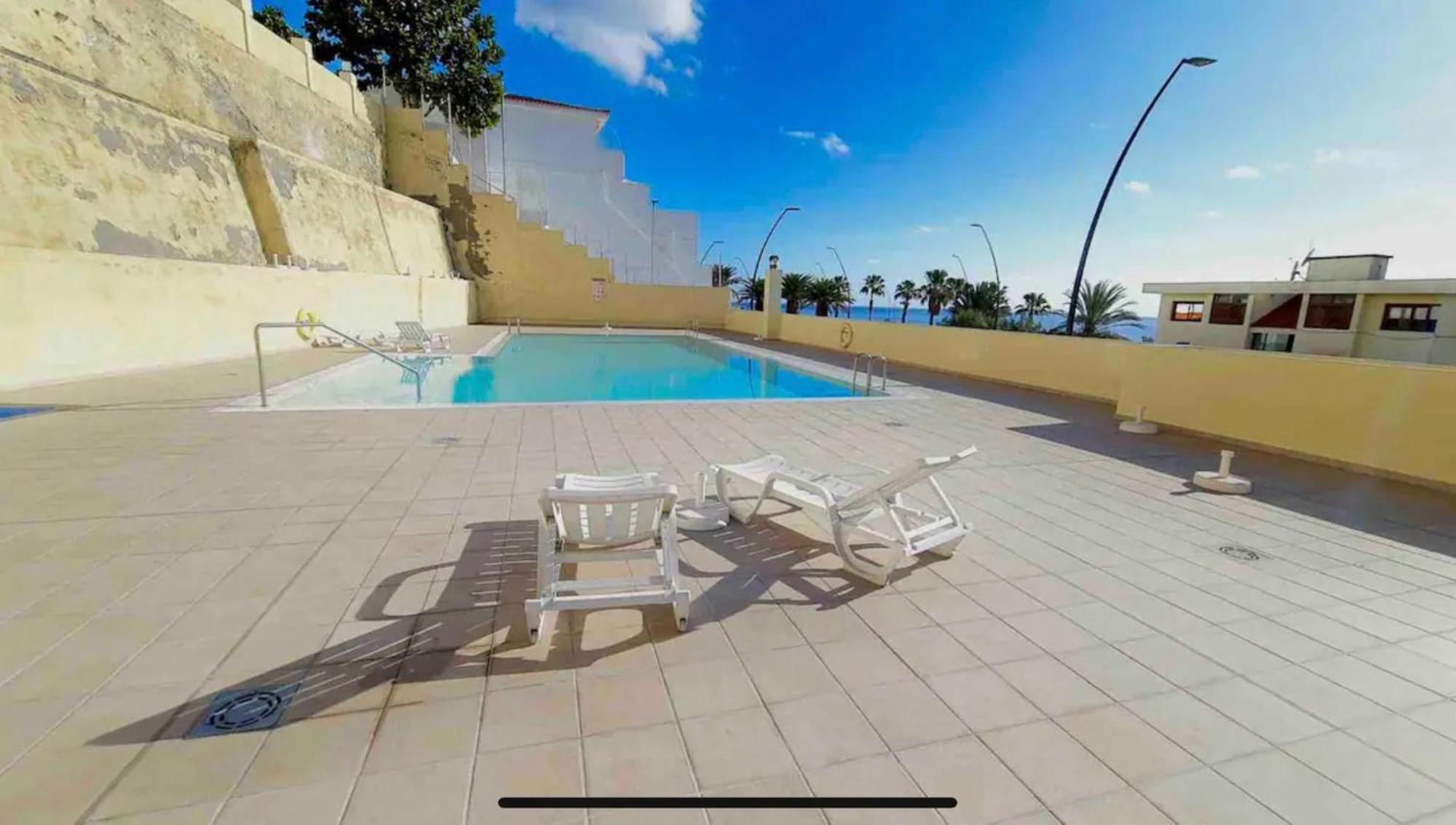 Los Cristianos - San Telmo Piscina Y Vistas Mar 1 Exterior foto